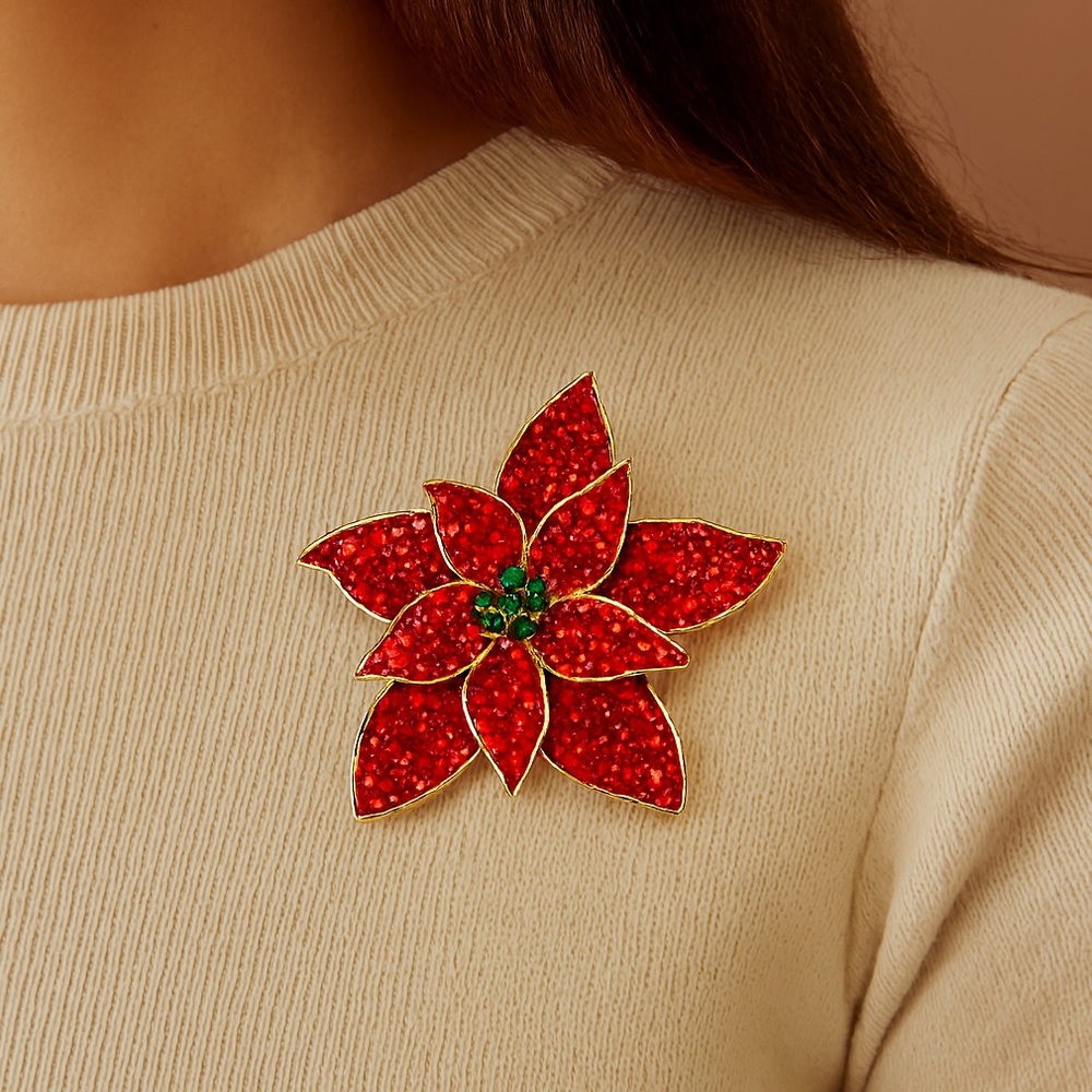 Poinsettia Pin